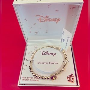 Disney Silvertone Stretch Bracelet